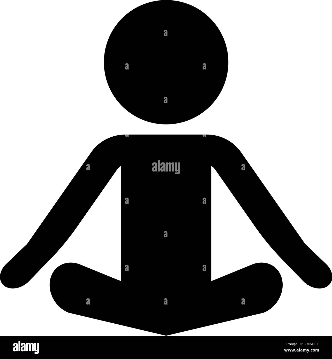 Meditation und Zen-Symbol. Bearbeitbarer Vektor. Stock Vektor