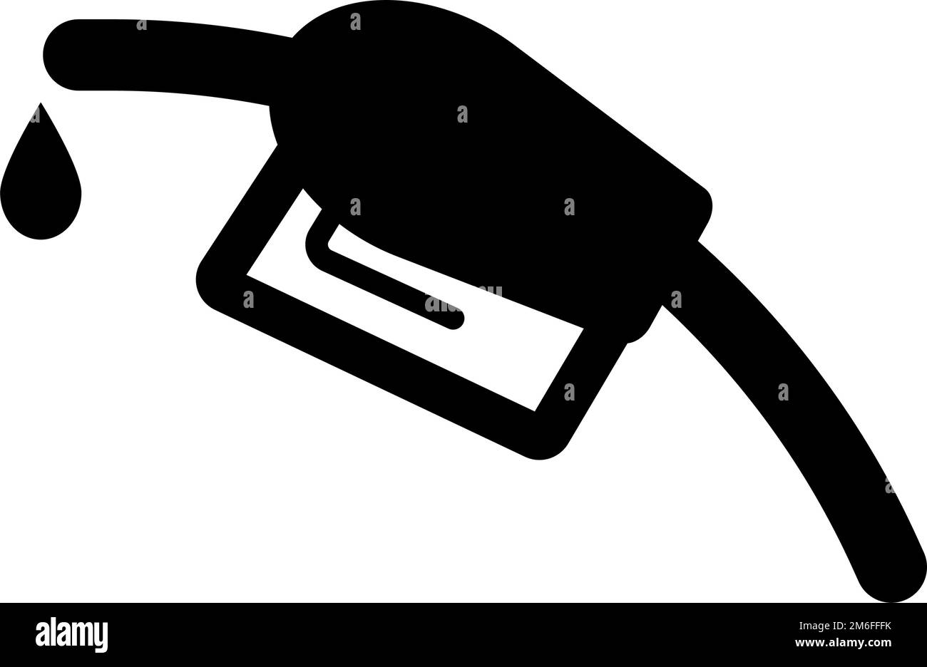 Tankstutzen für Benzin. Benzinsymbol. Bearbeitbarer Vektor. Stock Vektor