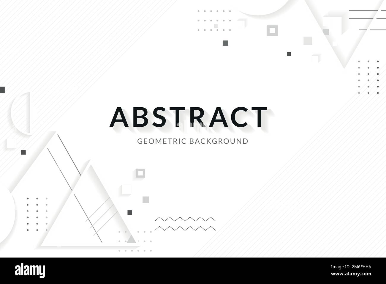 Vektor mit abstraktem, geometrischem Hintergrund in Weiß Stock Vektor