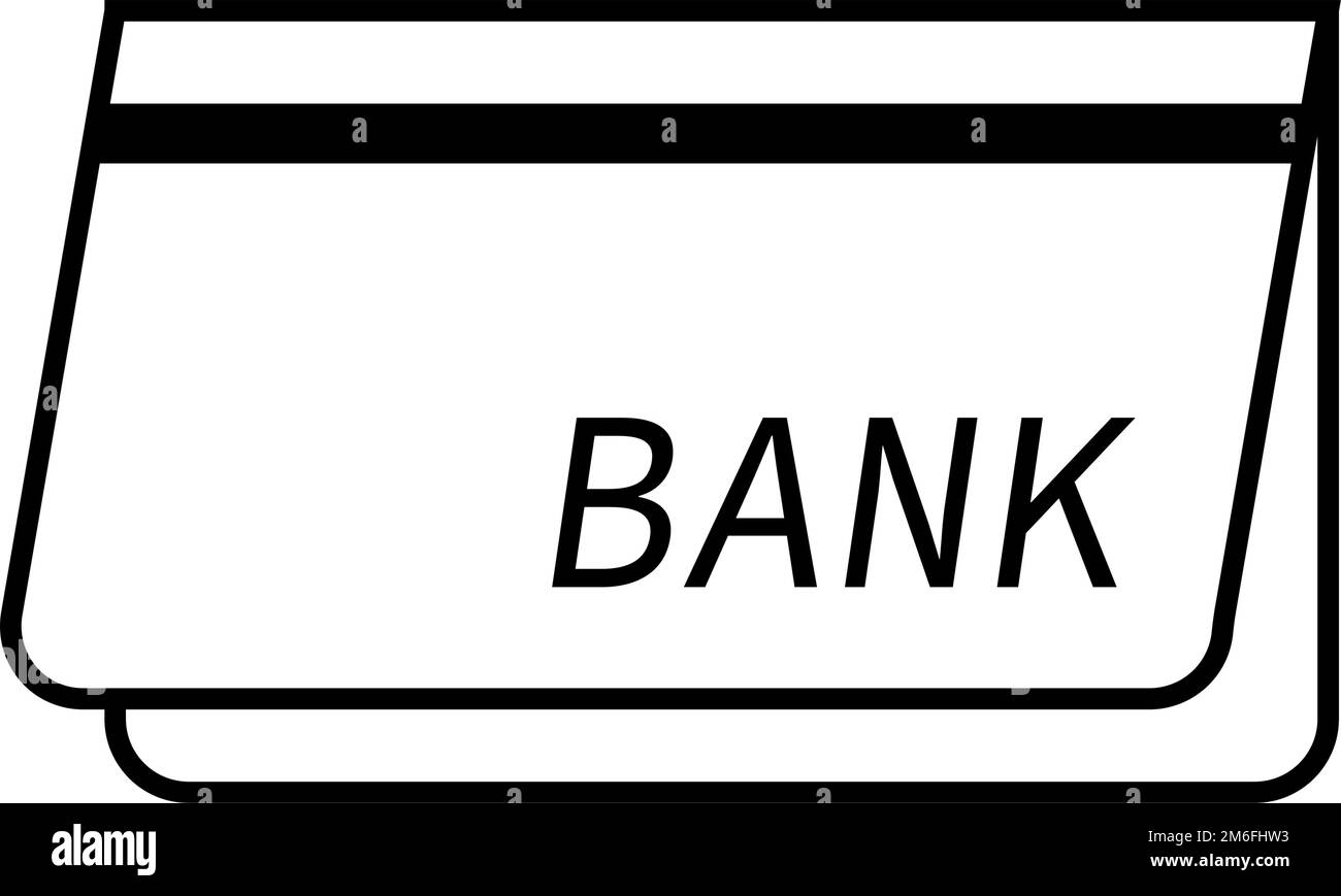 Symbol "Bankkonto". Bankpassbuch. Bankkontensaldo. Bearbeitbarer Vektor. Stock Vektor