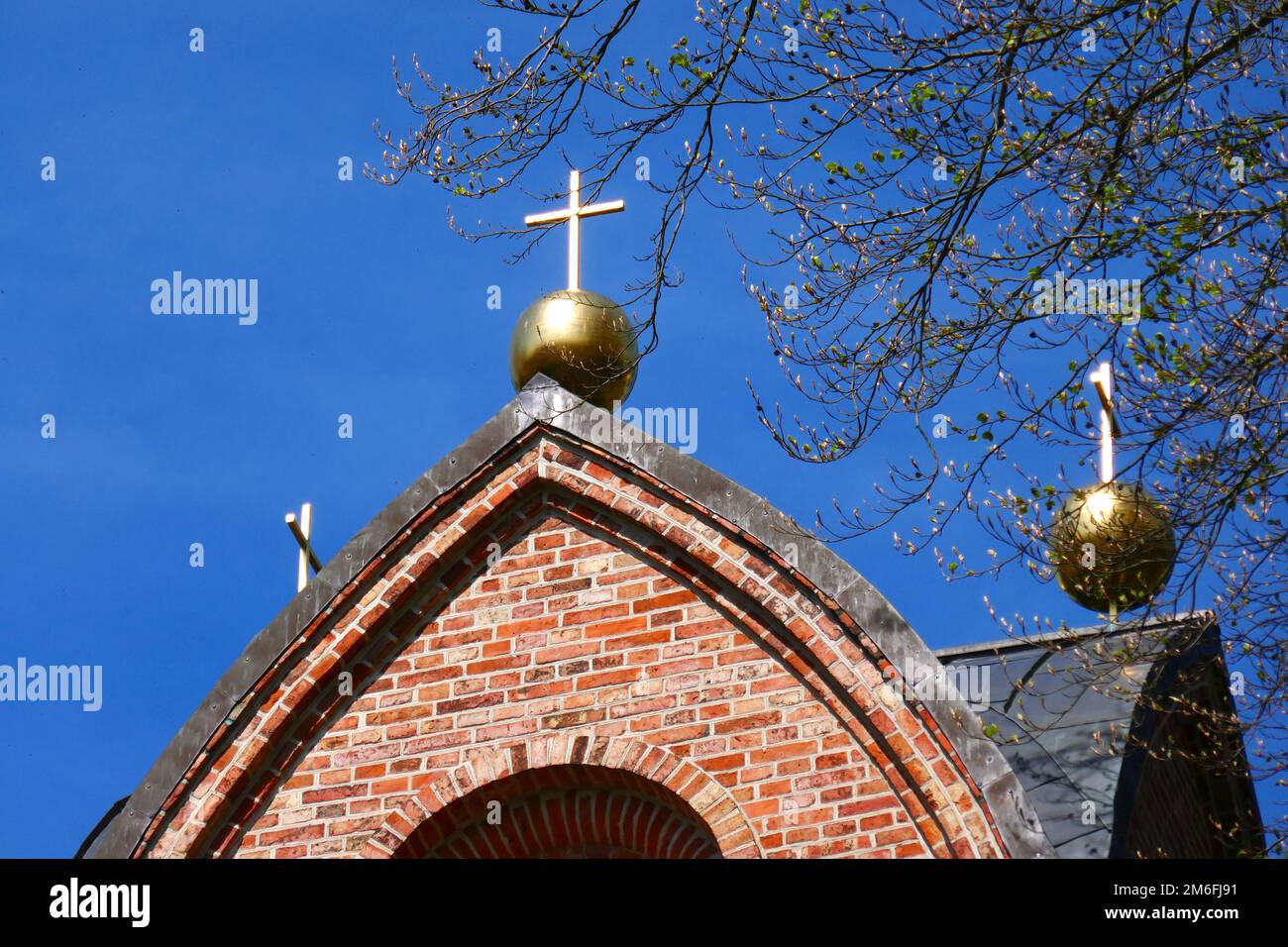 St. Helena und Andreas Kirche in Ludwigslust Stockfoto