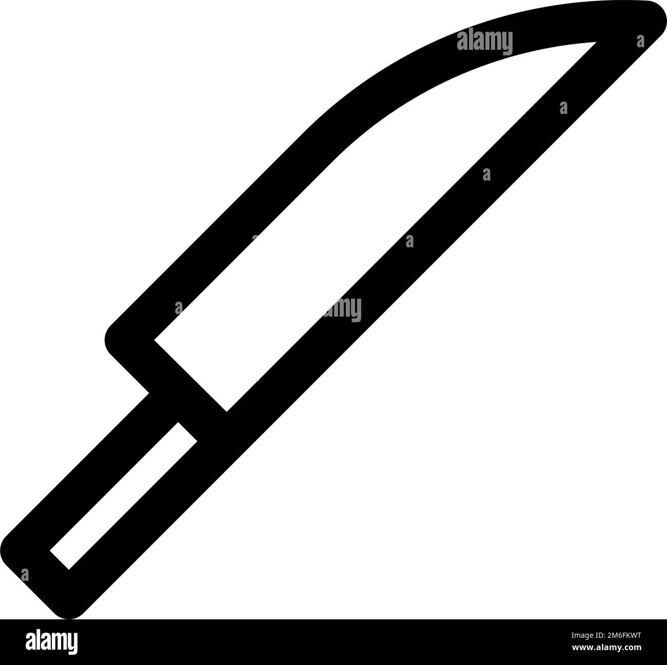 Einfaches Messersymbol. Klinge. Bearbeitbarer Vektor. Stock Vektor