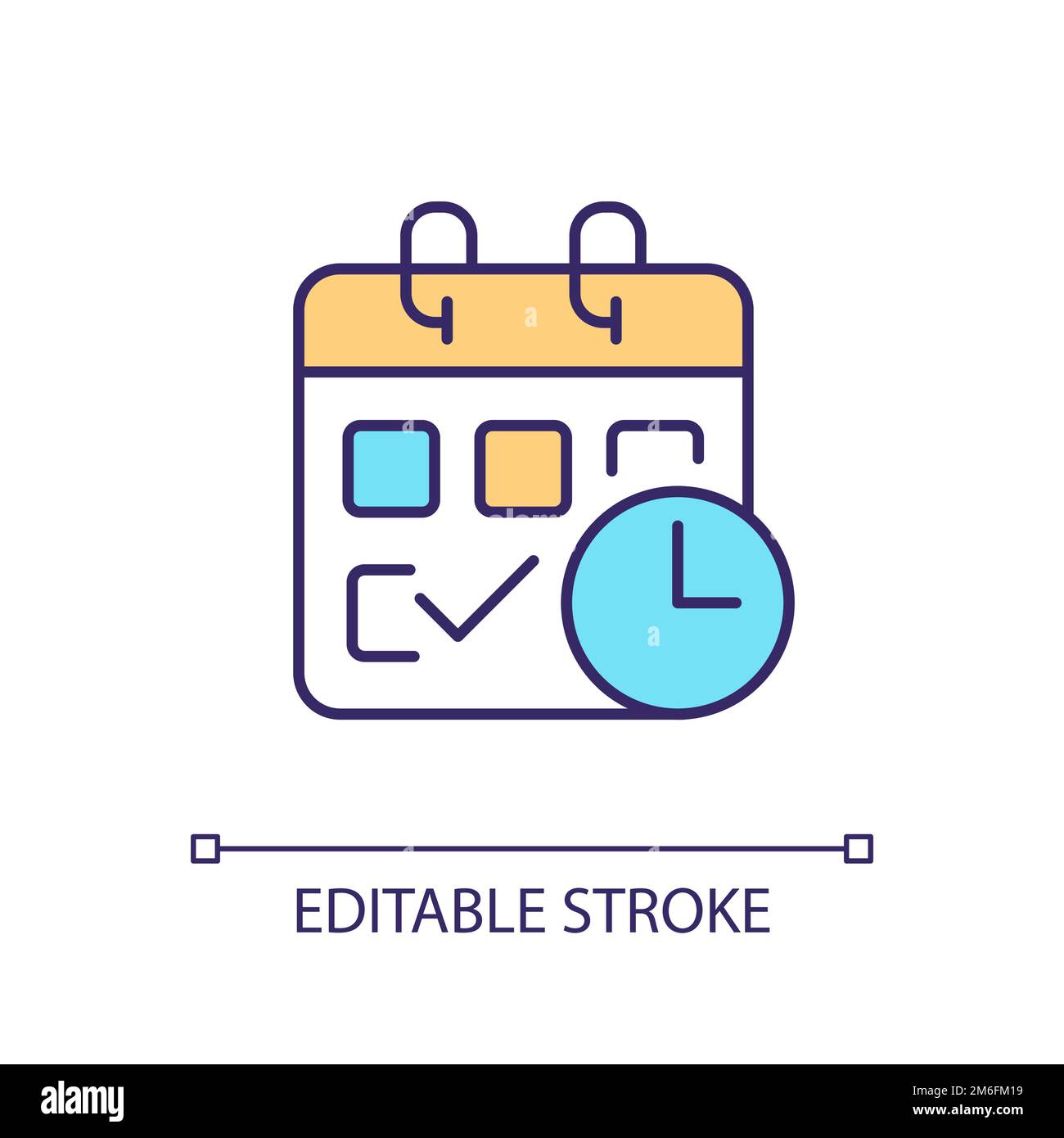 Zeitmanagement-RGB-Farbsymbol Stock Vektor