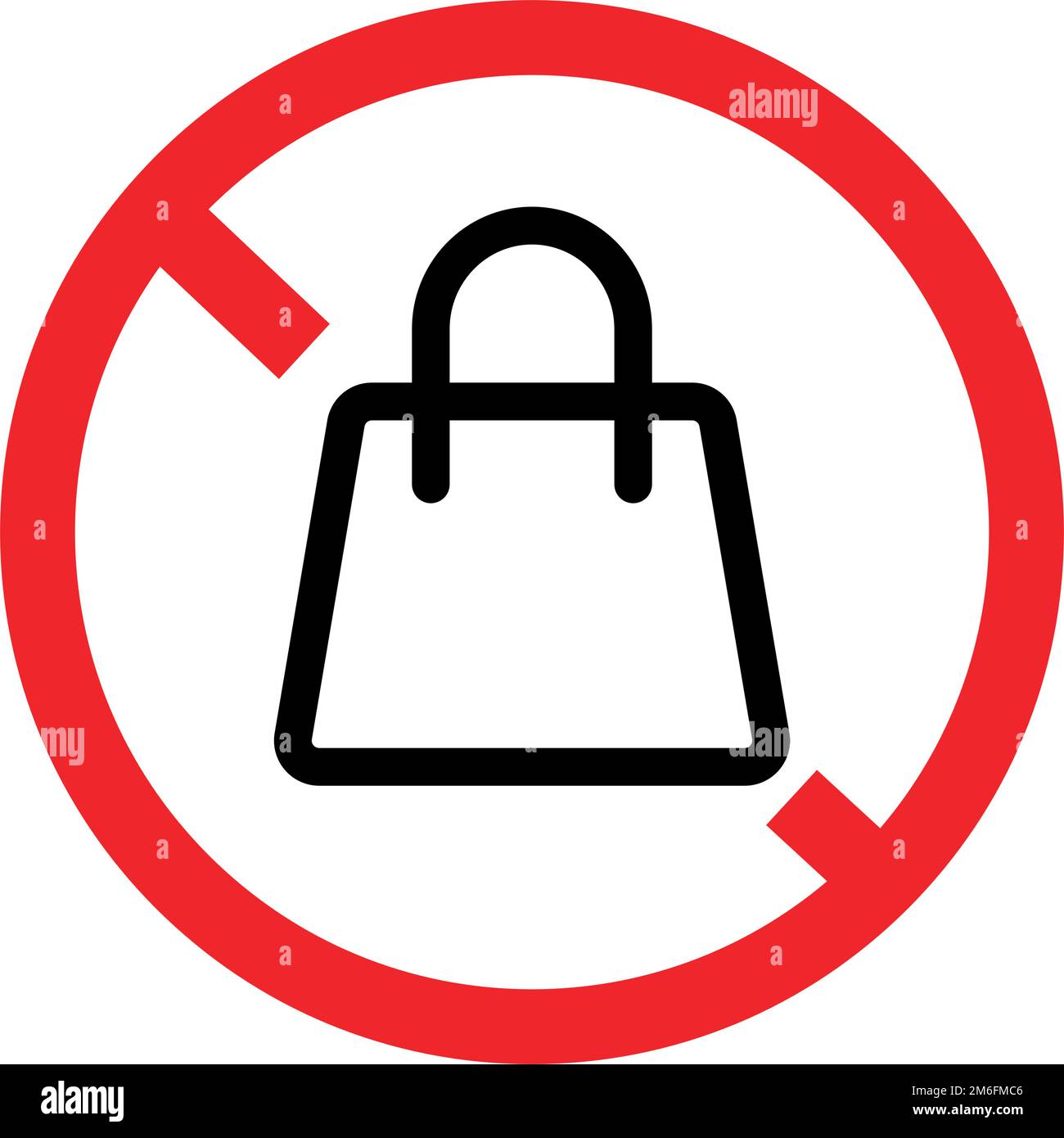 Schild „Gepäck nicht erlaubt“. Bearbeitbarer Vektor. Stock Vektor