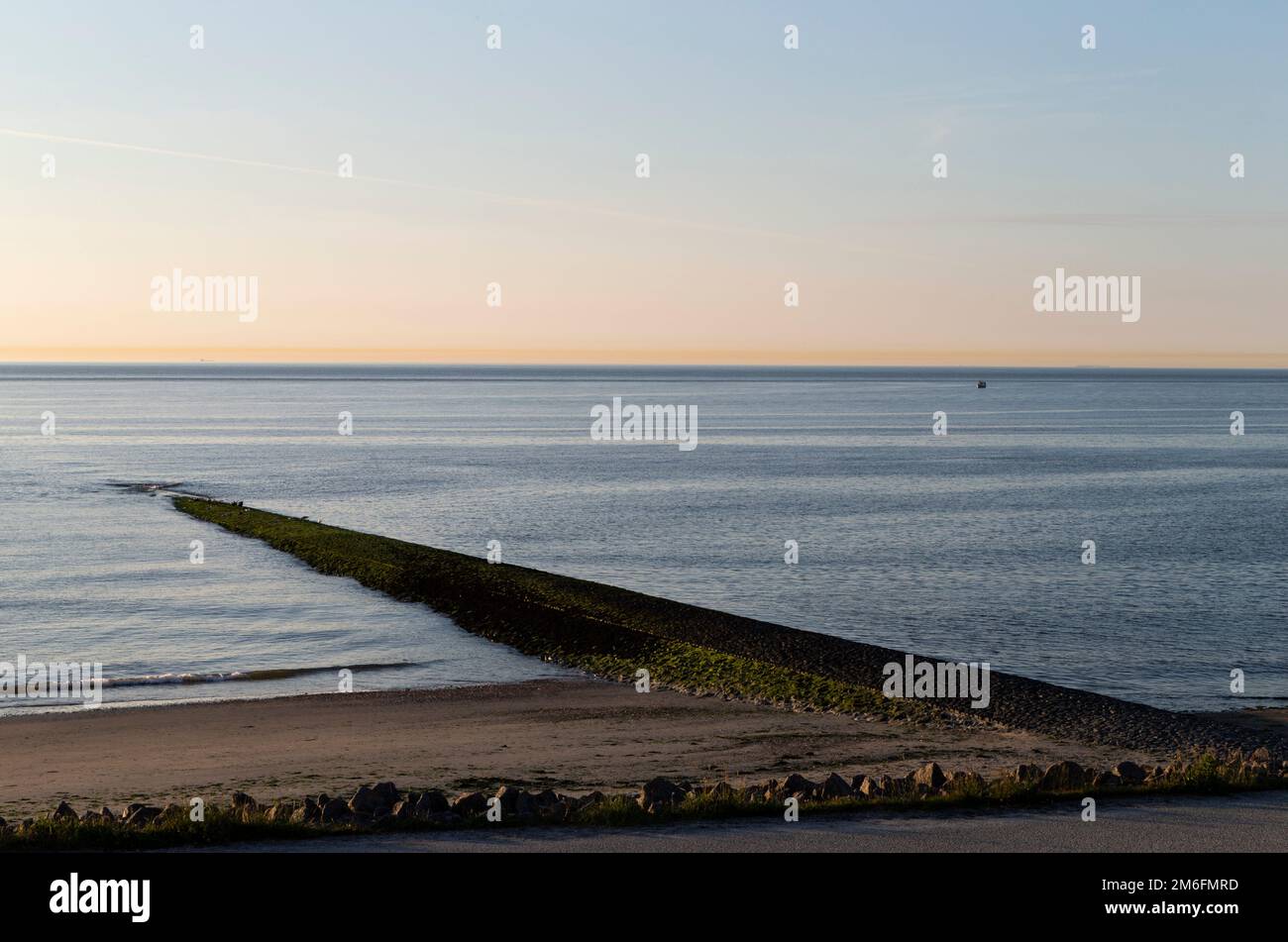 Beach Groyne auf baltrum Stockfoto