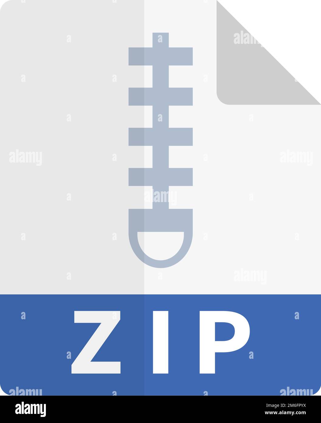 ZIP-Datei-Symbol mit flachem Design. Bearbeitbarer Vektor. Stock Vektor