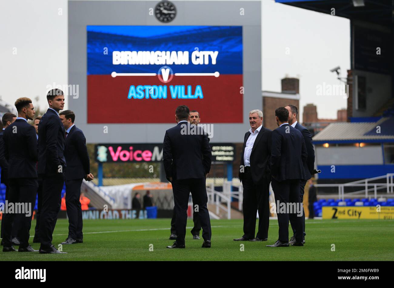 Aston Villa Manager Steve Bruce trifft ein - Birmingham City gegen Aston Villa, Sky Bet Championship, St Andrew's, Birmingham - 30. Oktober 2016. Stockfoto