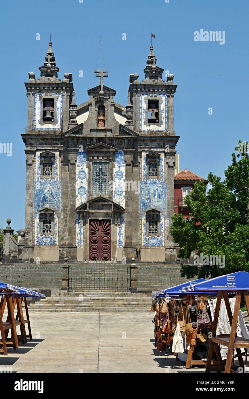 Kirche St. Ildefonso in Porto - Portugal Stockfoto