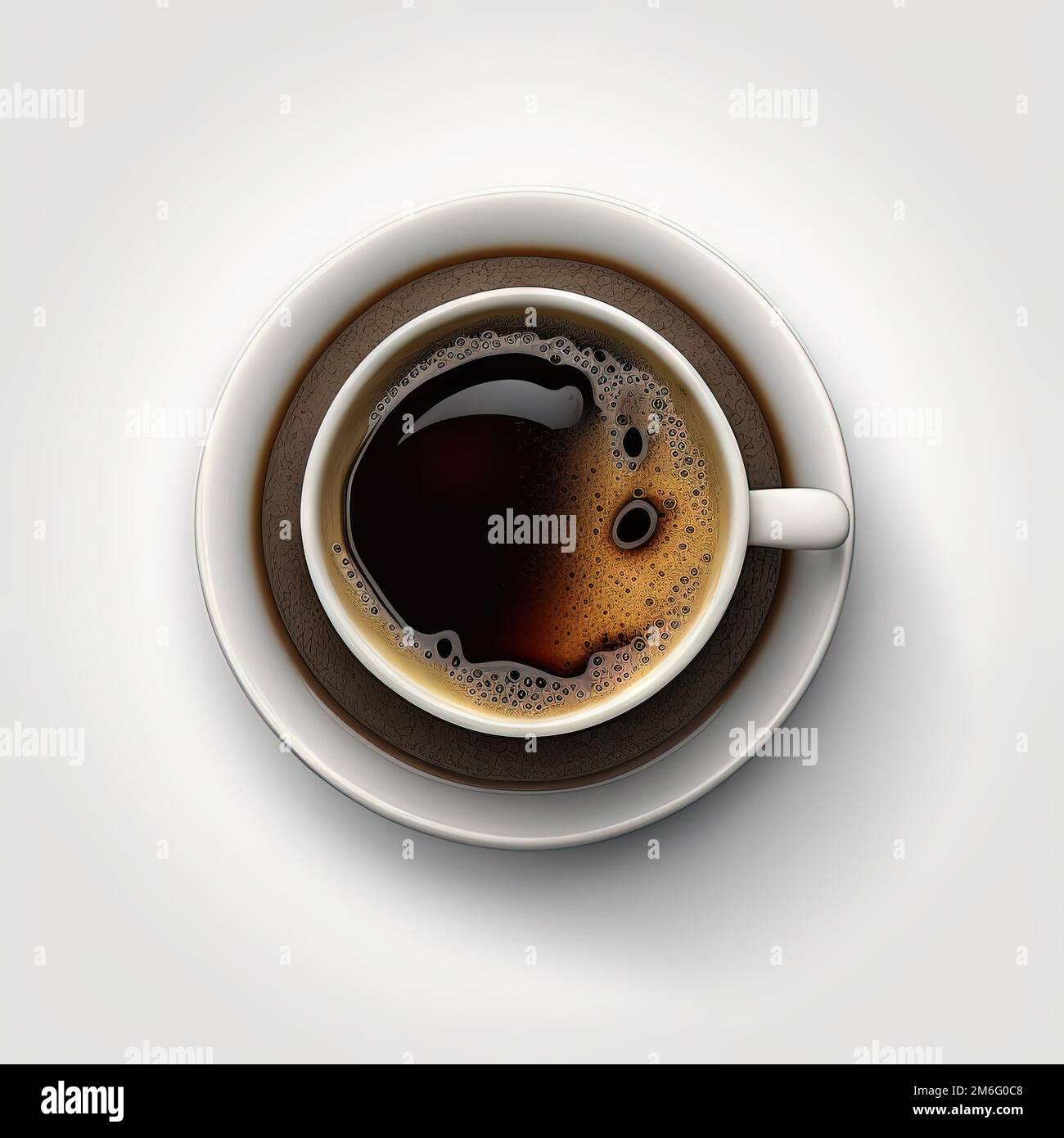 Latte Art Tasse Kaffee Stockfoto