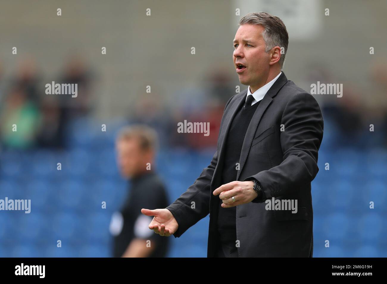 Manager von Doncaster Rovers, Darren Ferguson sieht sich Colchester United gegen Doncaster Rovers, Sky Bet League Two, Weston Homes Community Stadium, Colchester, 14. April 2017 an. Stockfoto