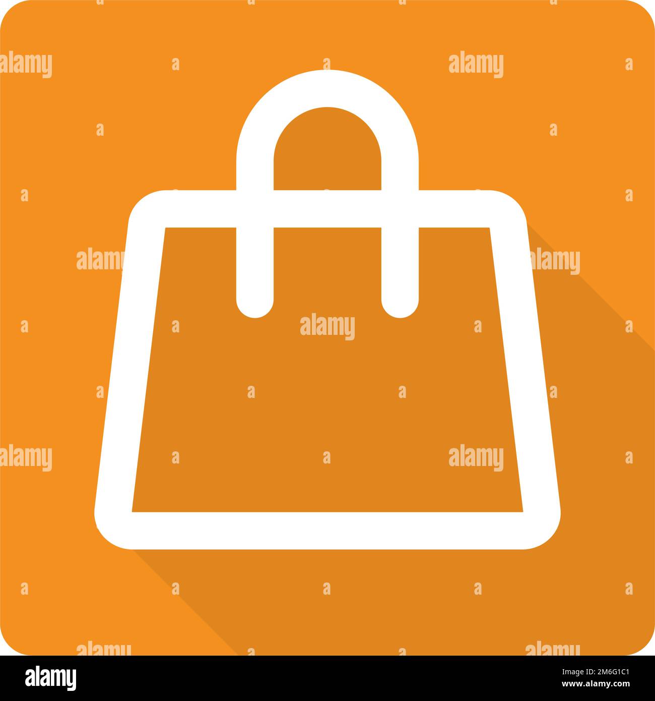 Orangefarbenes Gepäcksymbol. Einkaufen. Bearbeitbarer Vektor. Stock Vektor