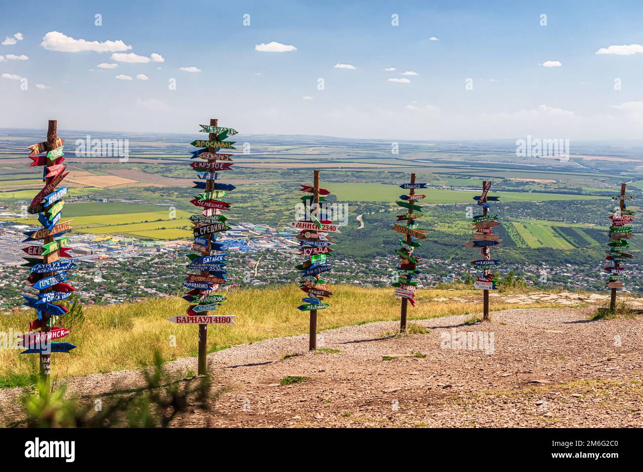 Polen sind an die Standorte anderer Städte in Russland und der Welt angeschlossen Stockfoto