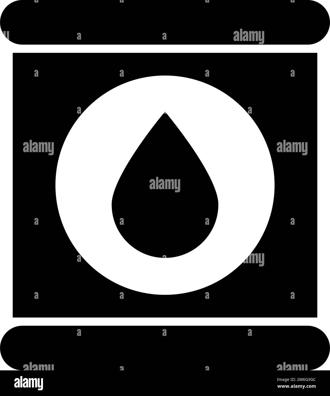 Symbol für Ölfässer. Rohöllagerung. Bearbeitbarer Vektor. Stock Vektor