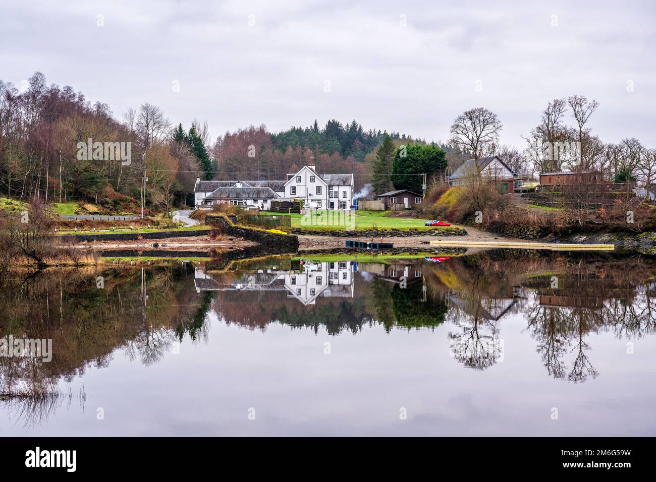 Rowardennan Hotel am östlichen Ufer von Loch Lomond in Schottland, Großbritannien Stockfoto