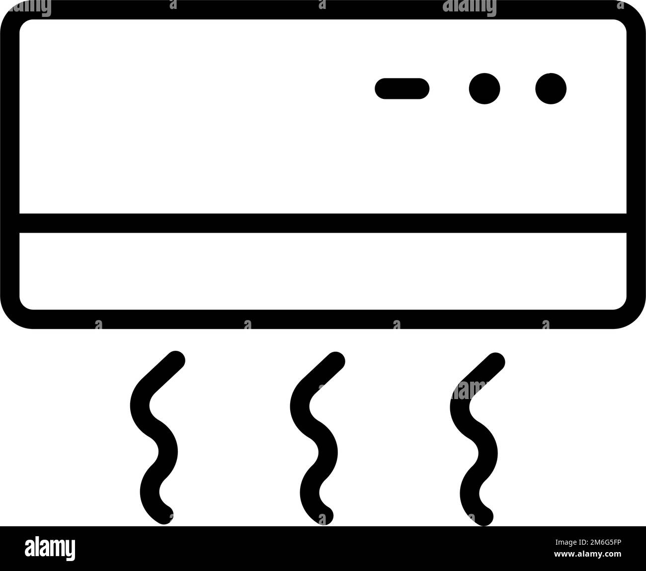 Symbol für Klimaanlage und Heizung. Klimaanlage im Innenbereich. Bearbeitbarer Vektor. Stock Vektor