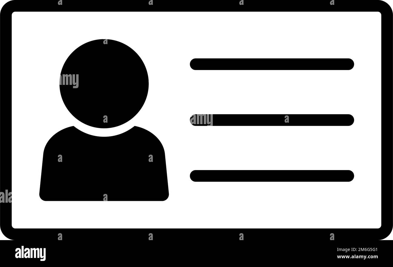 Symbol für Lichtbildausweis. Lichtbildausweis. Bearbeitbarer Vektor. Stock Vektor