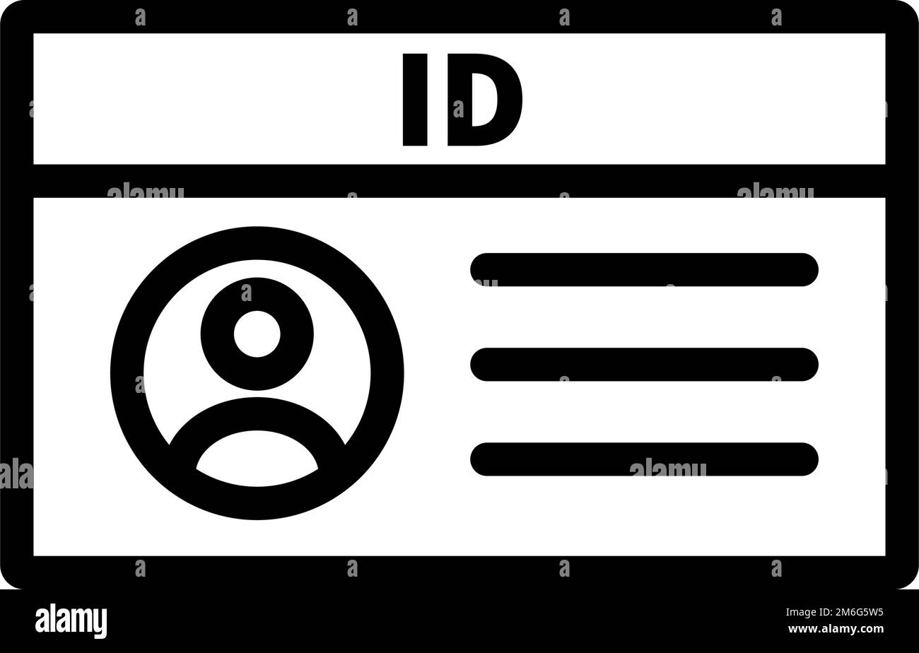 Personensymbol und ID-Kartensymbol. Identifikationssymbol. Bearbeitbarer Vektor. Stock Vektor