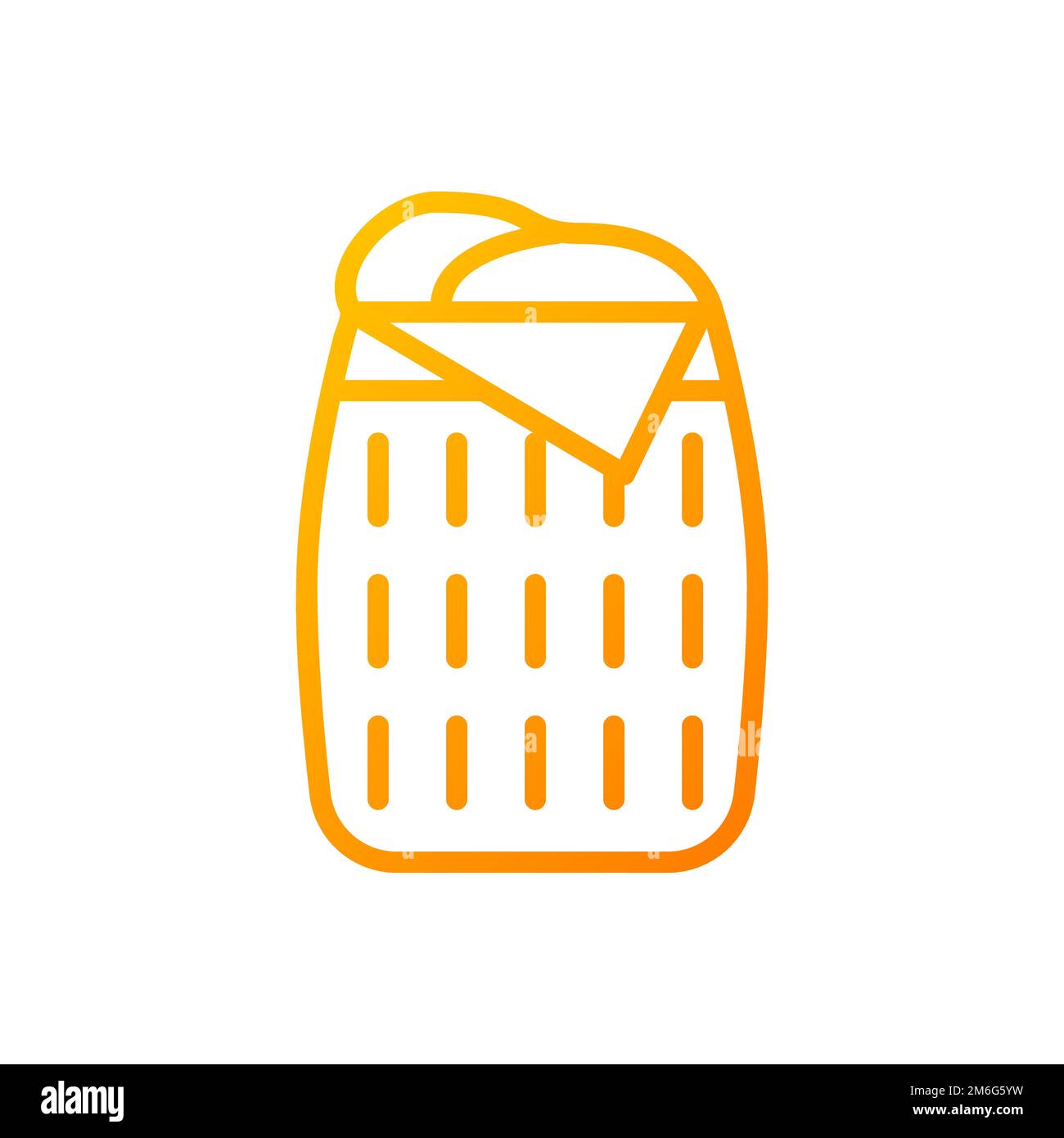 Wäschekorb Pixel Perfect Gradient Linearvektorsymbol Stock Vektor