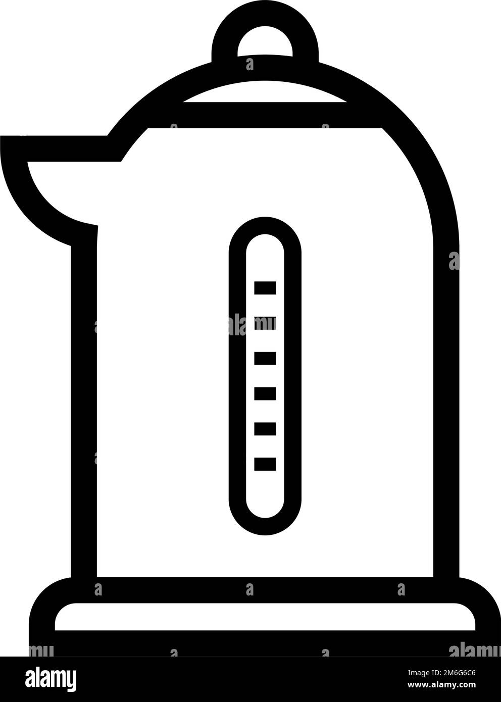 Einfaches Symbol für elektrischen Wasserkocher. Bearbeitbarer Vektor. Stock Vektor