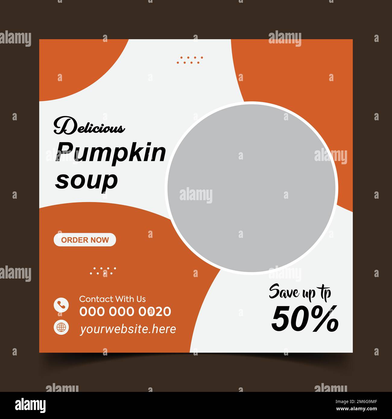 Food Restaurant – Postvorlage für soziale Medien. Stock Vektor