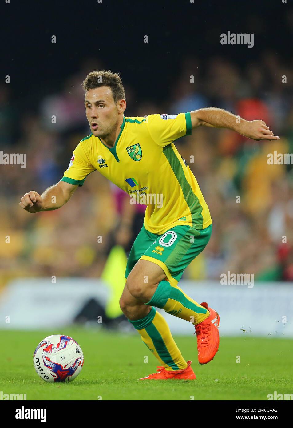 Tony Andreu aus Norwich City - Norwich City / Coventry City, zweite Runde des englischen Football League Cup, Carrow Road, Norwich - 23. August 2016. Stockfoto