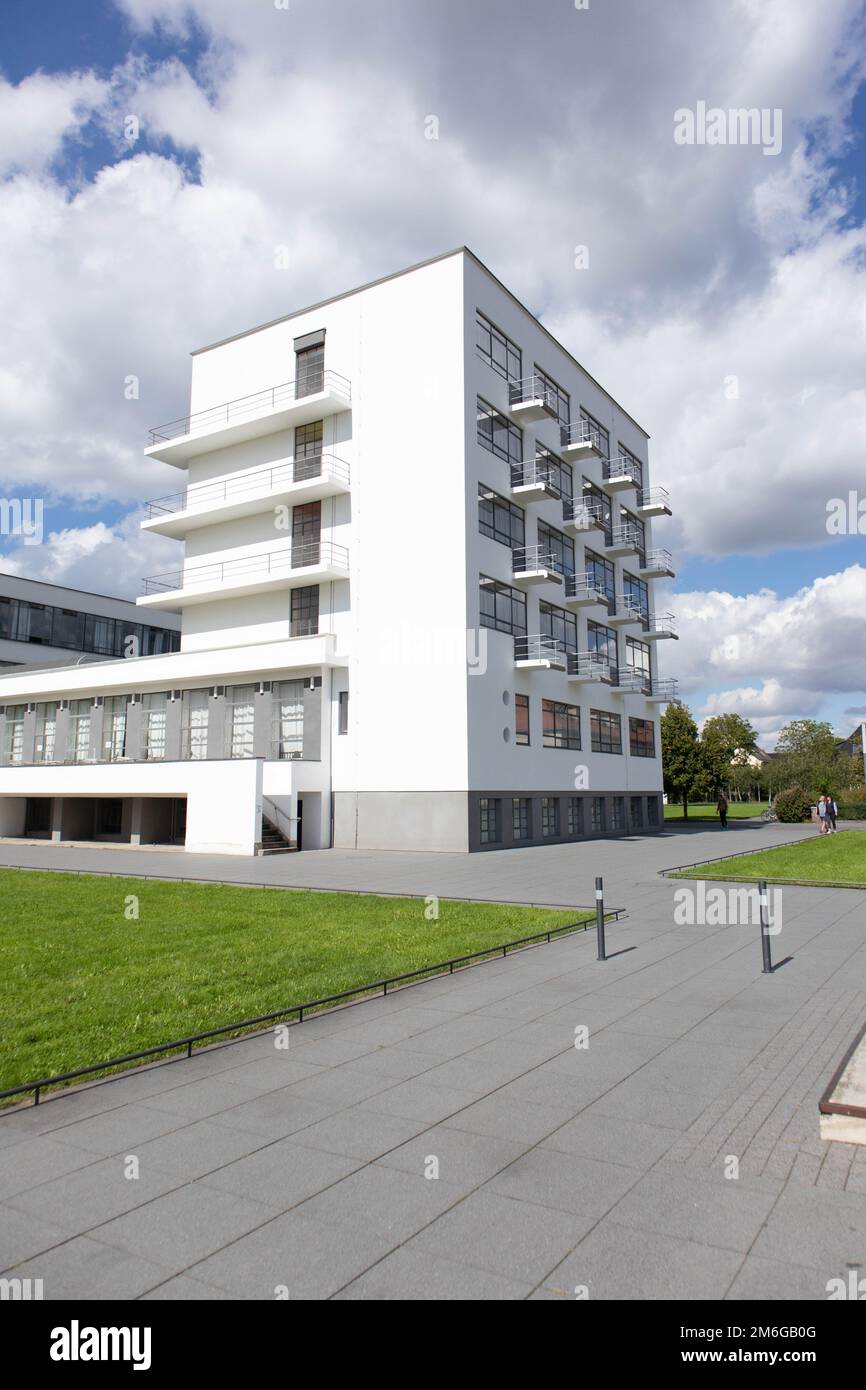 Bauhaus, erste Schule für Industriedesign. Dessau, Deutschland Stockfoto