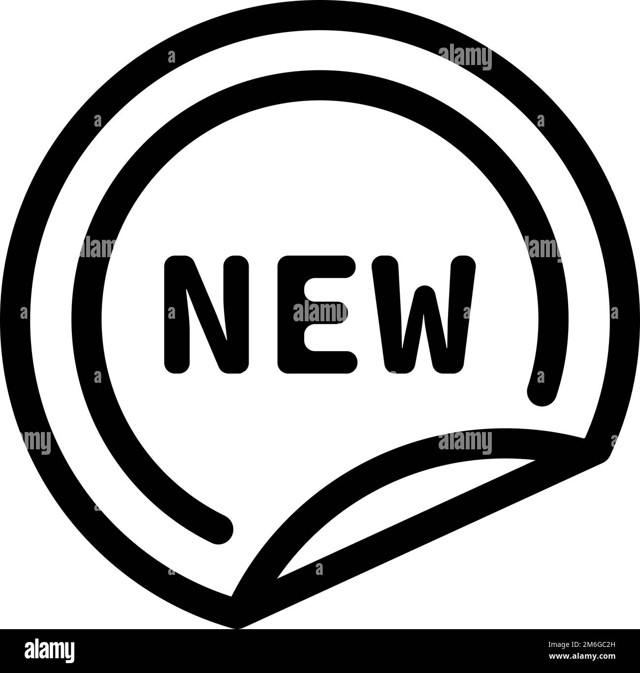 Einfaches SYMBOL FÜR NEUES Siegel. Neuer Aufkleber. Bearbeitbarer Vektor. Stock Vektor