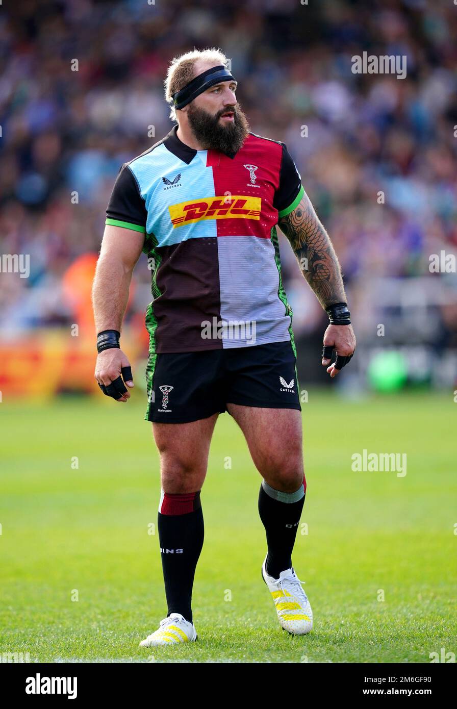 Aktenfoto von 02102022 von Harlequins' Joe Marler, der sich bei Jake