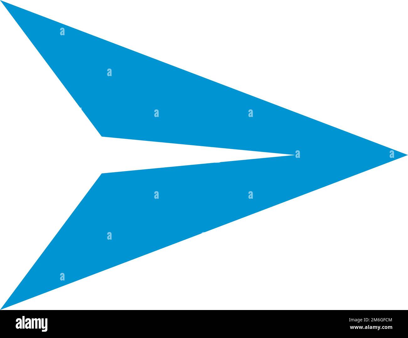 Blaues Symbol zum Senden von Nachrichten im flachen Design. Symbol zum Senden von E-Mails. Bearbeitbarer Vektor. Stock Vektor