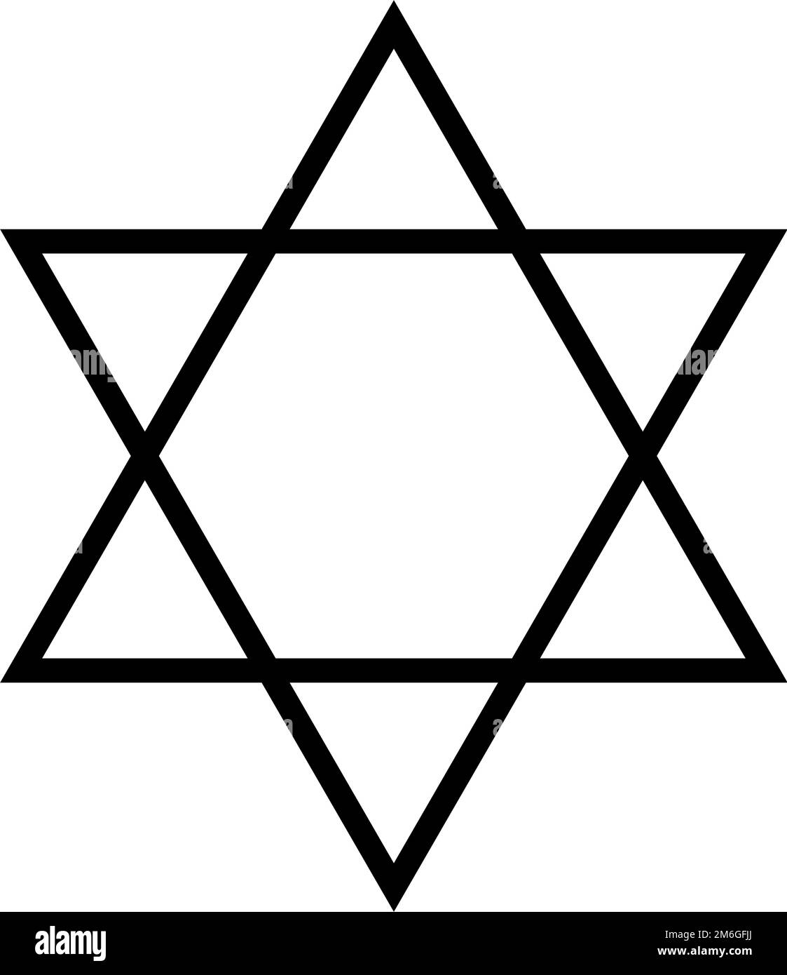 Einfache jüdische Ikone. Stern von David Symbol. Bearbeitbarer Vektor. Stock Vektor