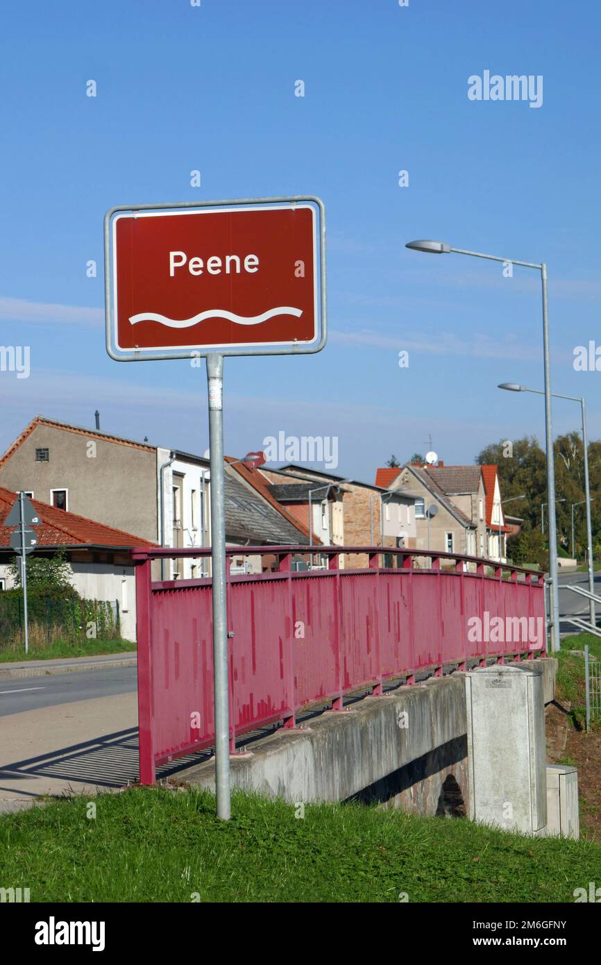 Brauner Schild Peene Stockfoto