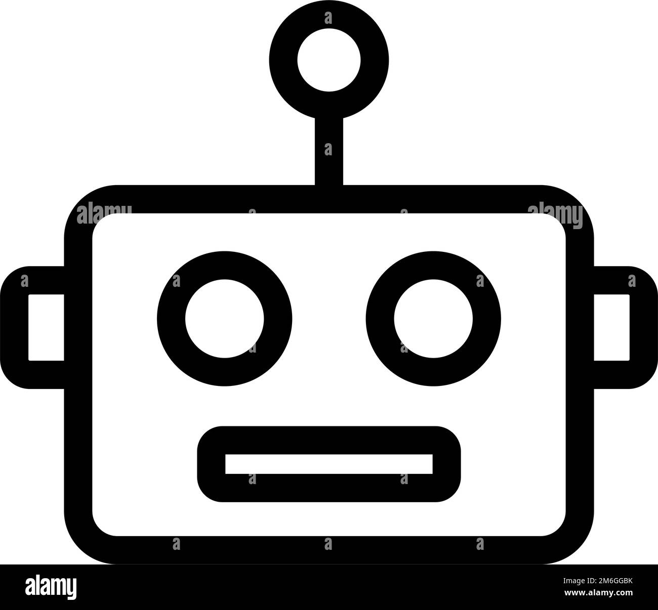 Einfaches Robotersymbol. Bot. Bearbeitbarer Vektor. Stock Vektor
