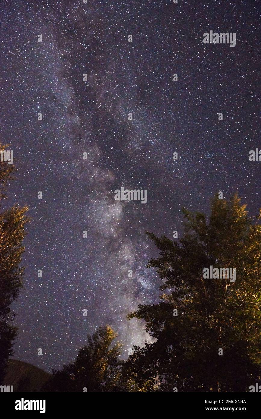 Die Milchstraße-Galaxie aus dem Crested Butte in Colorado im Sommer Stockfoto