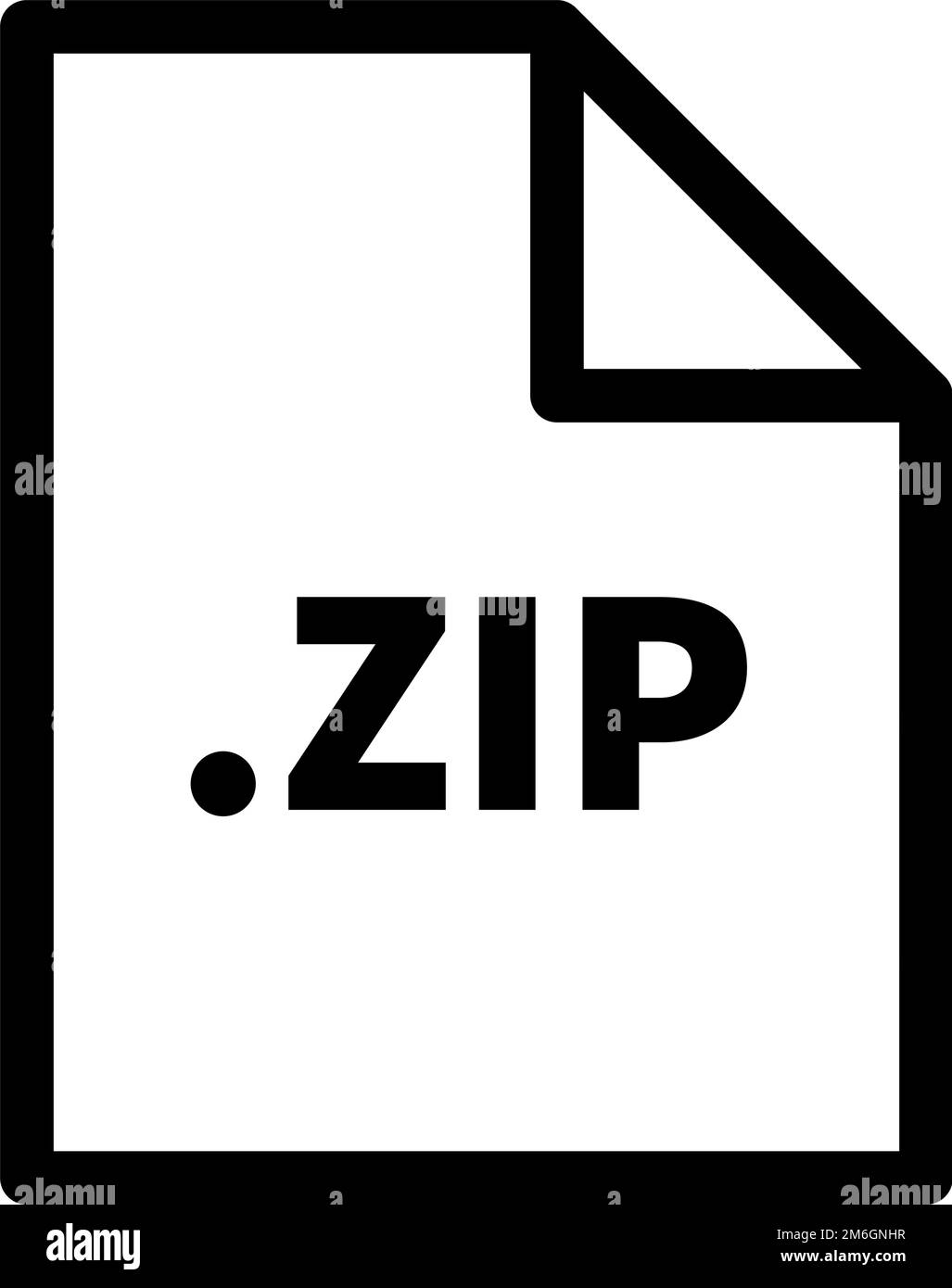 Symbol FÜR ZIP-Dateidaten. Komprimierter Datenspeicher. Bearbeitbarer Vektor. Stock Vektor