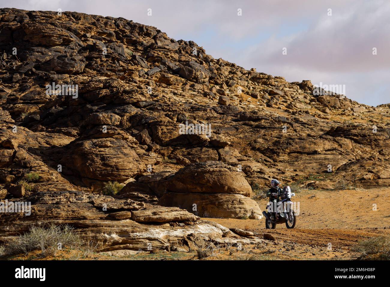 74 JACOBI Michael (FRA), Comas Moto VTA, GasGas, Moto, Action during the Stage 4 of the Dakar 2023 around Hail, am 4. Januar 2023 in Hail, Saudi-Arabien - Foto: Julien Delfosse/DPPI/LiveMedia Stockfoto