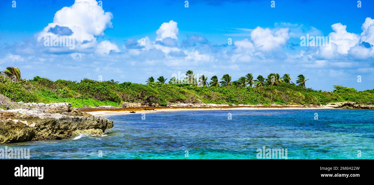 Kleine unbewohnte Insel Catalinita Stockfoto