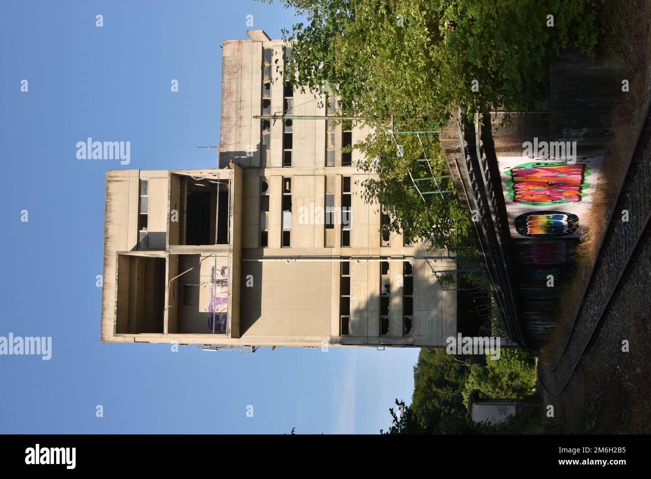 Ehemalige Zementfabrik in wien österreich Stockfoto