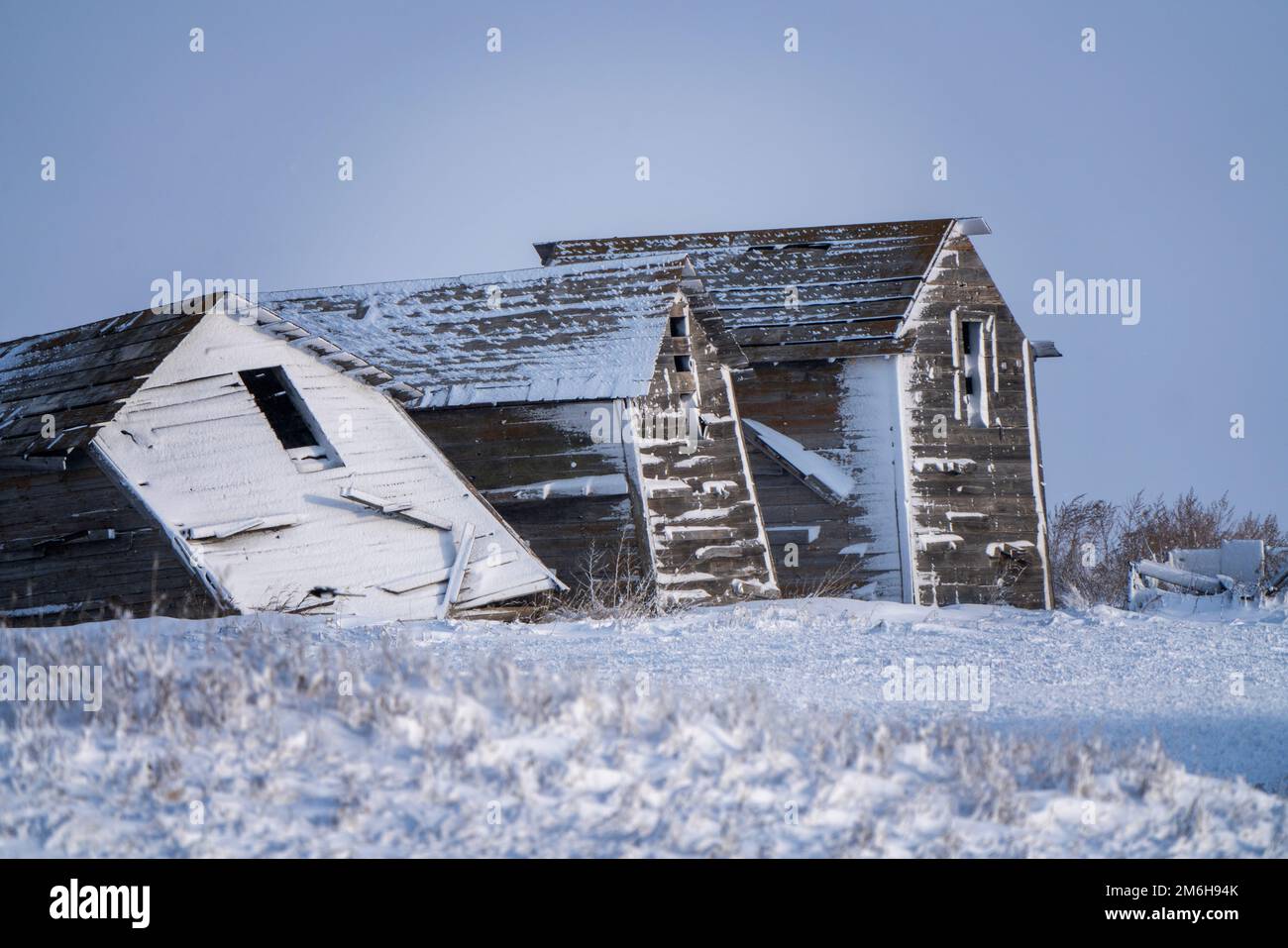 Verlassene Prairie-Gebäude Stockfoto