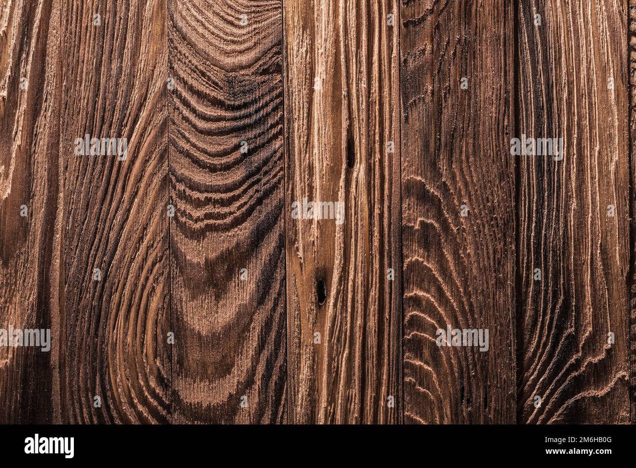 Vertikale Holzbohlen klassische Holzstruktur Stockfoto