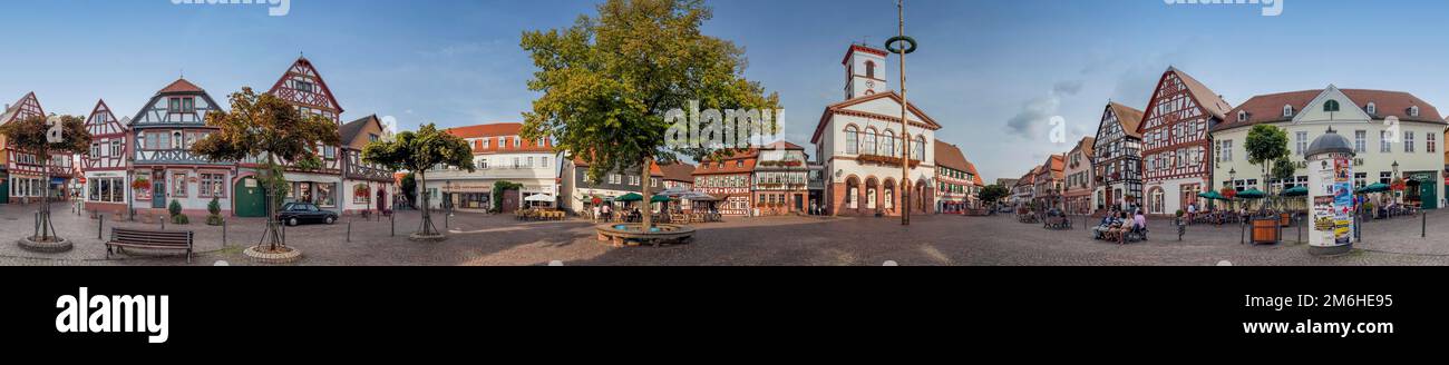 Selingen Marktplatz Panorama Deutschland Stockfoto