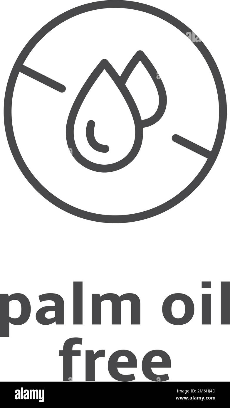 Aufkleber „Palmöl frei“. Gesundes Bio-Produkt Symbol Stock Vektor