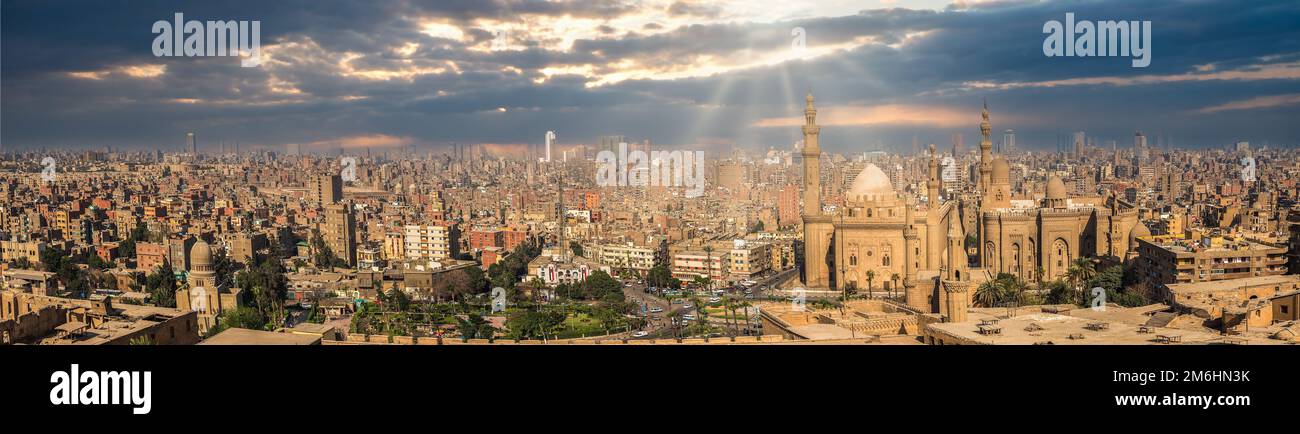 Panoramablick auf Kairo Stockfoto Panoramablick auf Kairo Stockfoto