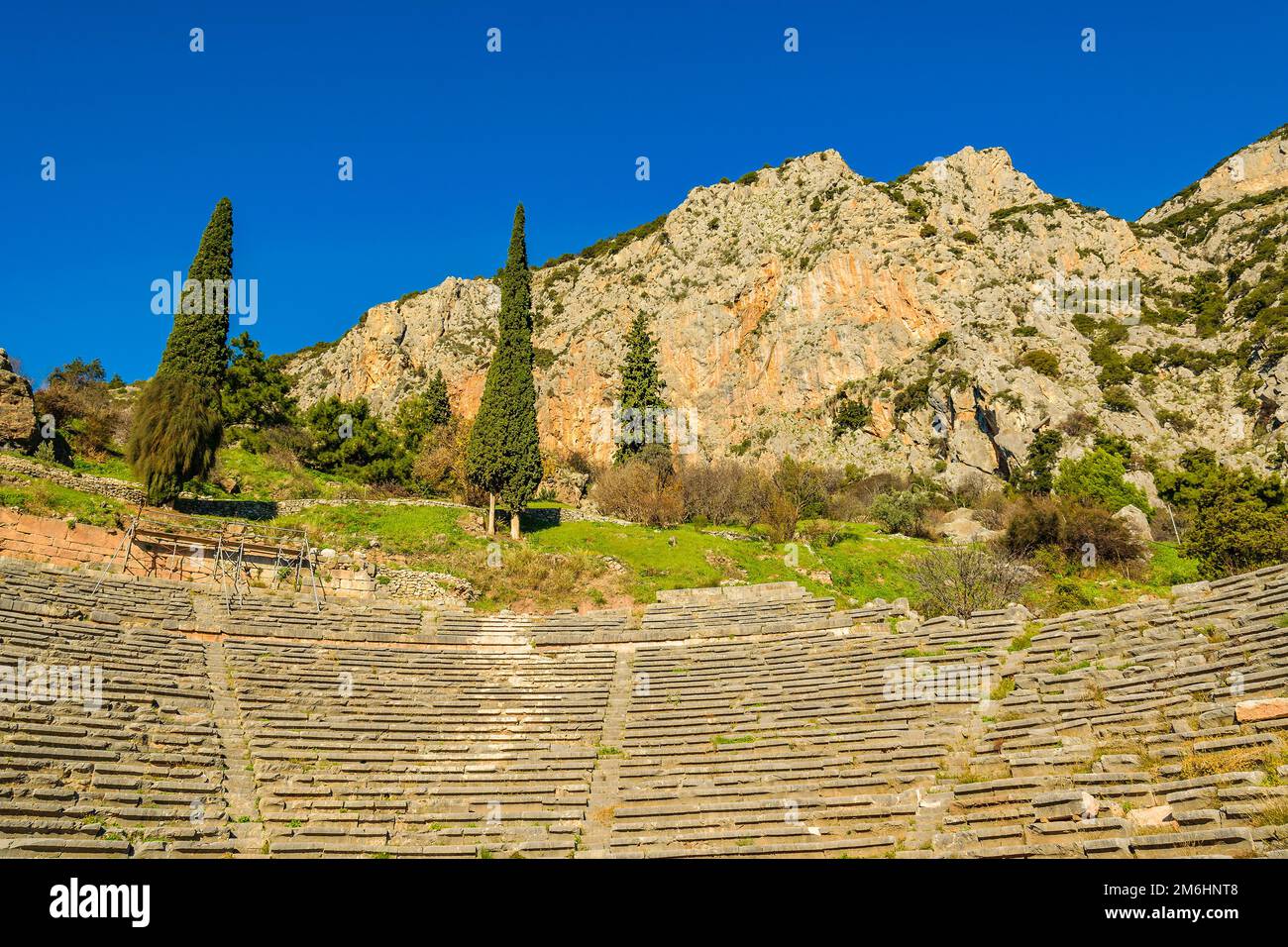 Delphi Sanctuary, Phocis, Griechenland Stockfoto