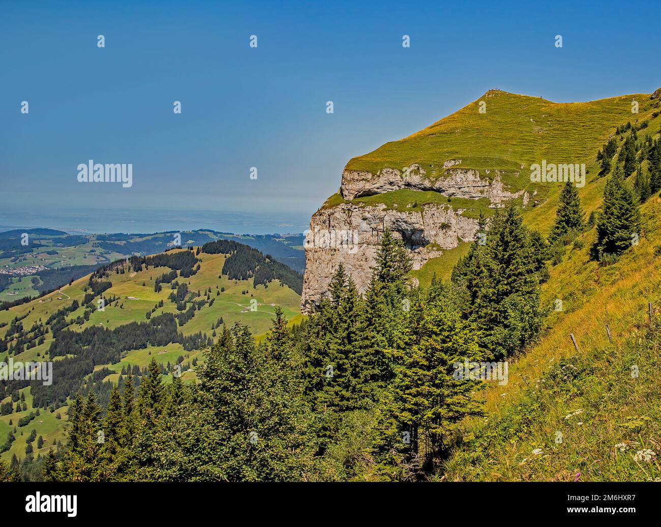 Wanderweg in großer Höhe hoher Kasten, Schweiz Stockfoto