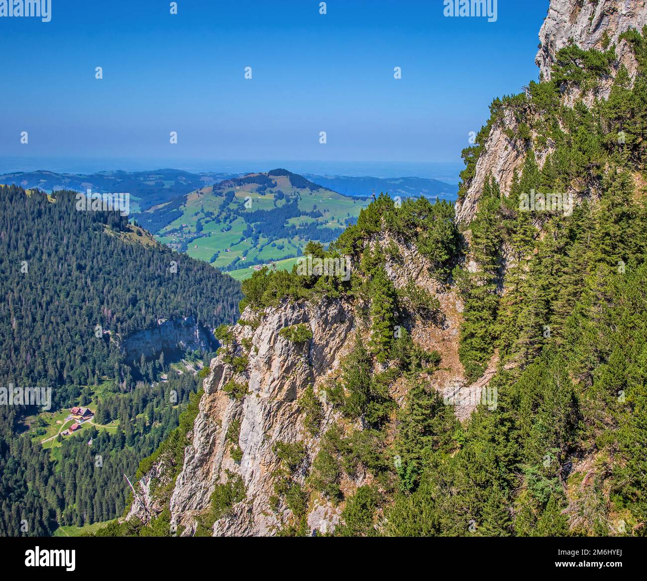 Wanderweg In Großer Höhe Hoher Kasten, Kanton Appenzell Innerrhoden, Schweiz Stockfoto