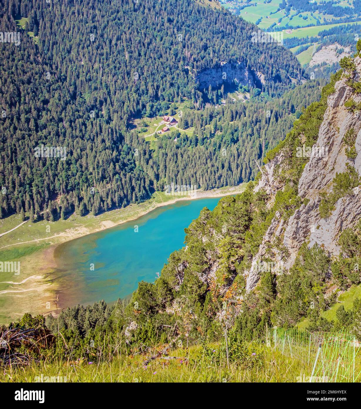 SÃ¤Mtis-See im Alpstein, Appenzell Innerrhoden, Schweiz Stockfoto