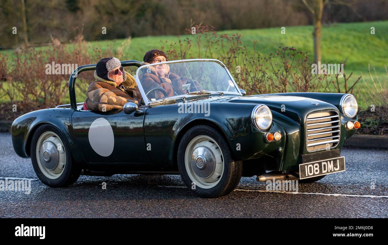 1958 grüner britischer klassischer Berkeley-Sportwagen Stockfoto