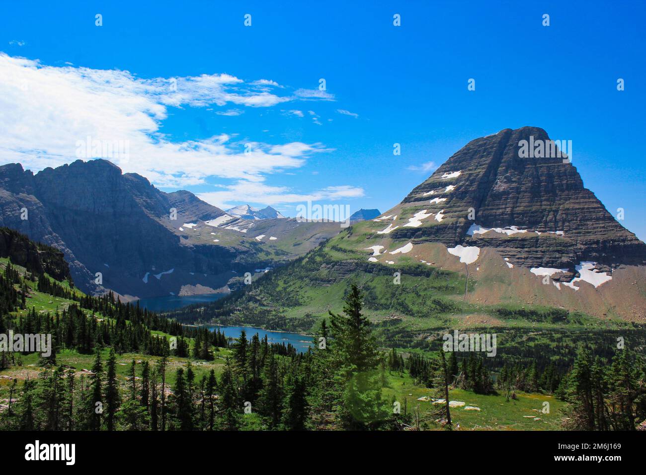 Hidden Lake, Glacier-Nationalpark in Montana Stockfoto