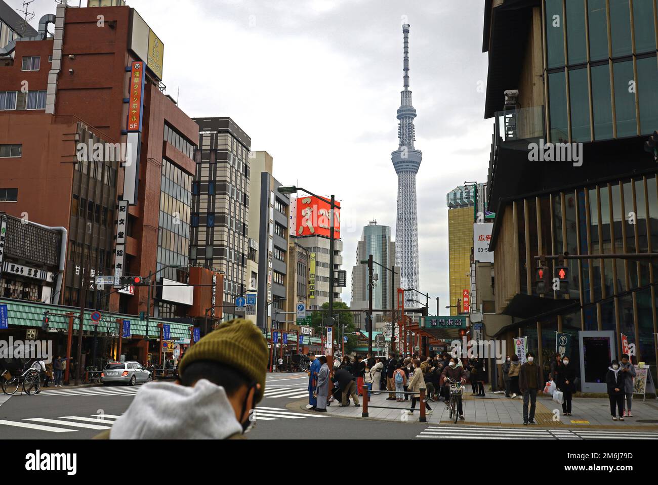 Tokio Straßen 'Asakusa Sensoji Temple Area' Stockfoto