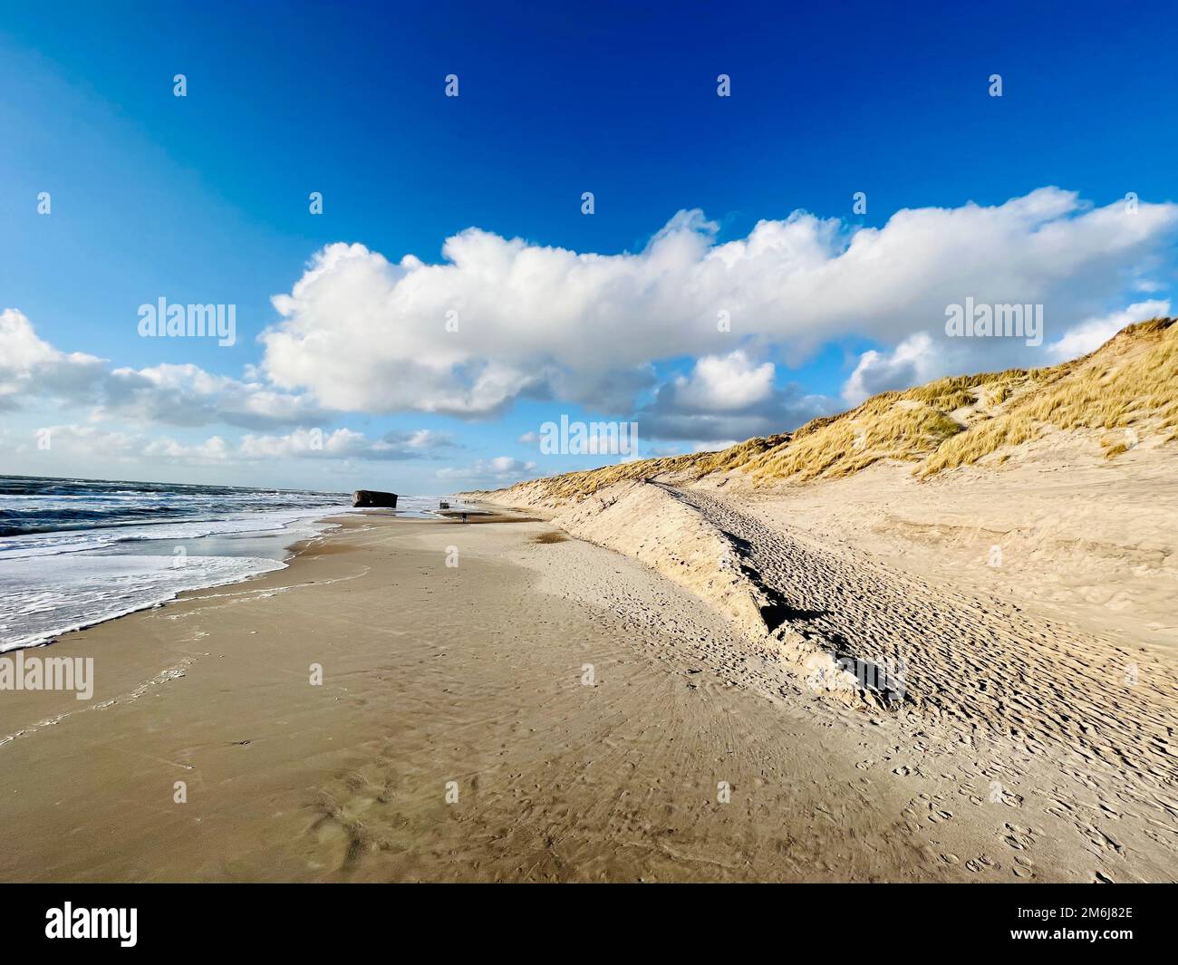 Sandstrand an der dänischen Nordsee Stockfoto